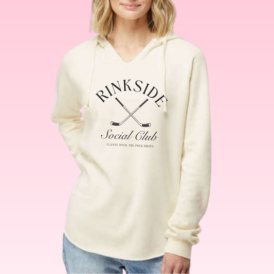 RINKSIDE SOCIAL CLUB V-Neck Hoodie